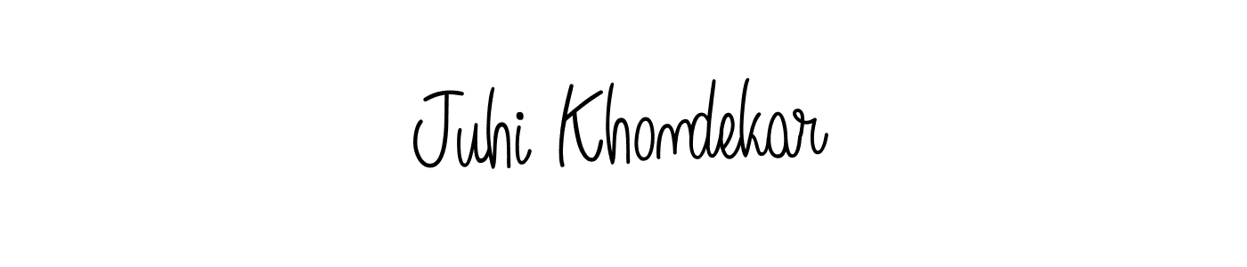 This is the best signature style for the Juhi Khondekar name. Also you like these signature font (Angelique-Rose-font-FFP). Mix name signature. Juhi Khondekar signature style 5 images and pictures png