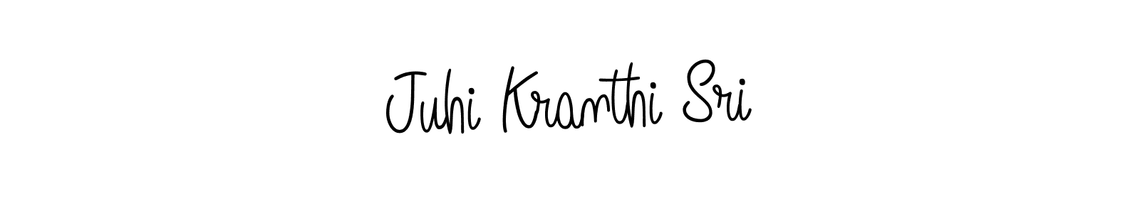 if you are searching for the best signature style for your name Juhi Kranthi Sri. so please give up your signature search. here we have designed multiple signature styles  using Angelique-Rose-font-FFP. Juhi Kranthi Sri signature style 5 images and pictures png