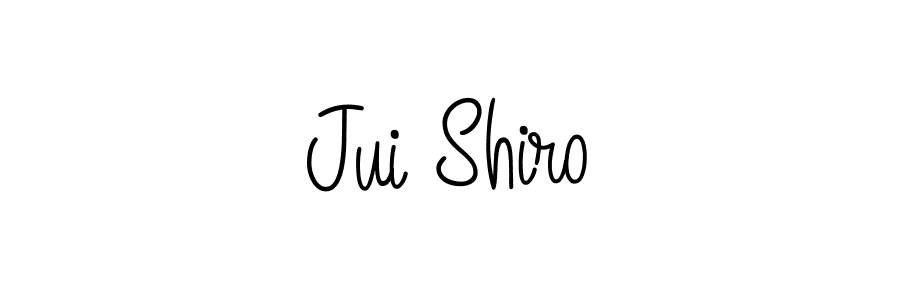 How to Draw Jui Shiro signature style? Angelique-Rose-font-FFP is a latest design signature styles for name Jui Shiro. Jui Shiro signature style 5 images and pictures png