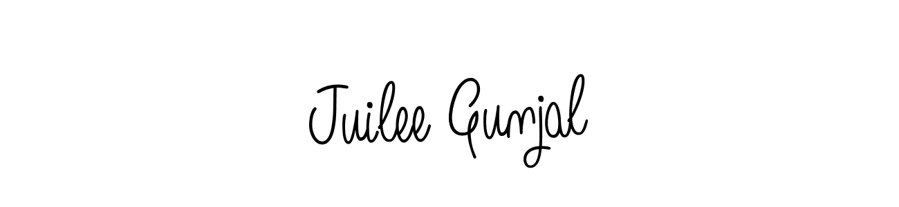 Check out images of Autograph of Juilee Gunjal name. Actor Juilee Gunjal Signature Style. Angelique-Rose-font-FFP is a professional sign style online. Juilee Gunjal signature style 5 images and pictures png