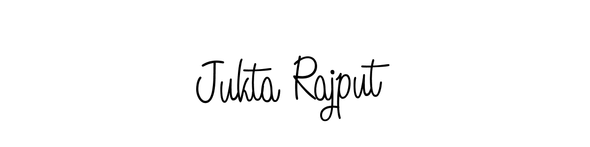 The best way (Angelique-Rose-font-FFP) to make a short signature is to pick only two or three words in your name. The name Jukta Rajput include a total of six letters. For converting this name. Jukta Rajput signature style 5 images and pictures png