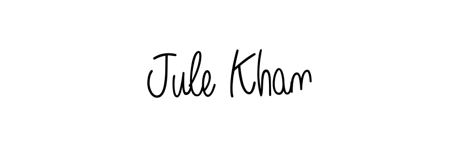 Check out images of Autograph of Jule Khan name. Actor Jule Khan Signature Style. Angelique-Rose-font-FFP is a professional sign style online. Jule Khan signature style 5 images and pictures png