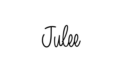 You should practise on your own different ways (Angelique-Rose-font-FFP) to write your name (Julee) in signature. don't let someone else do it for you. Julee signature style 5 images and pictures png