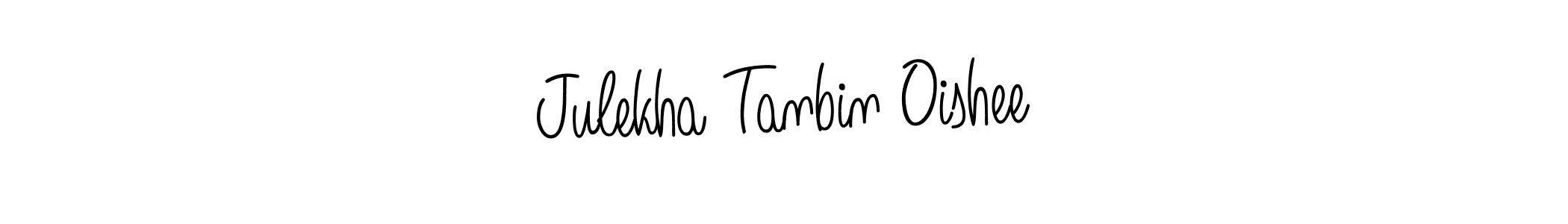 Create a beautiful signature design for name Julekha Tanbin Oishee. With this signature (Angelique-Rose-font-FFP) fonts, you can make a handwritten signature for free. Julekha Tanbin Oishee signature style 5 images and pictures png