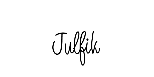 Use a signature maker to create a handwritten signature online. With this signature software, you can design (Angelique-Rose-font-FFP) your own signature for name Julfik. Julfik signature style 5 images and pictures png
