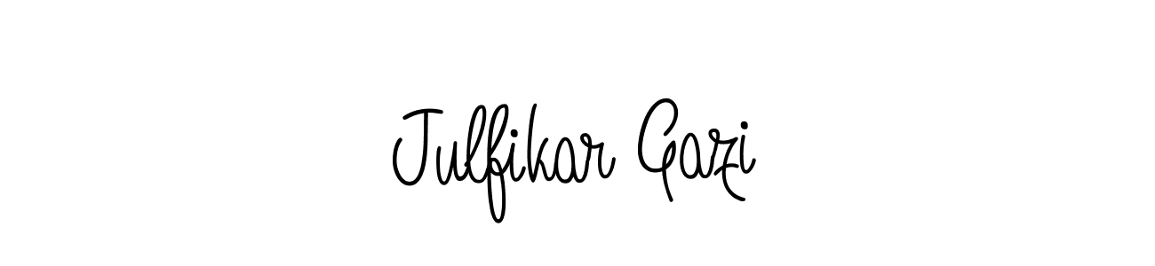 Use a signature maker to create a handwritten signature online. With this signature software, you can design (Angelique-Rose-font-FFP) your own signature for name Julfikar Gazi. Julfikar Gazi signature style 5 images and pictures png