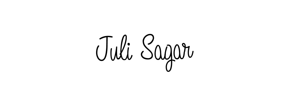 Use a signature maker to create a handwritten signature online. With this signature software, you can design (Angelique-Rose-font-FFP) your own signature for name Juli Sagar. Juli Sagar signature style 5 images and pictures png