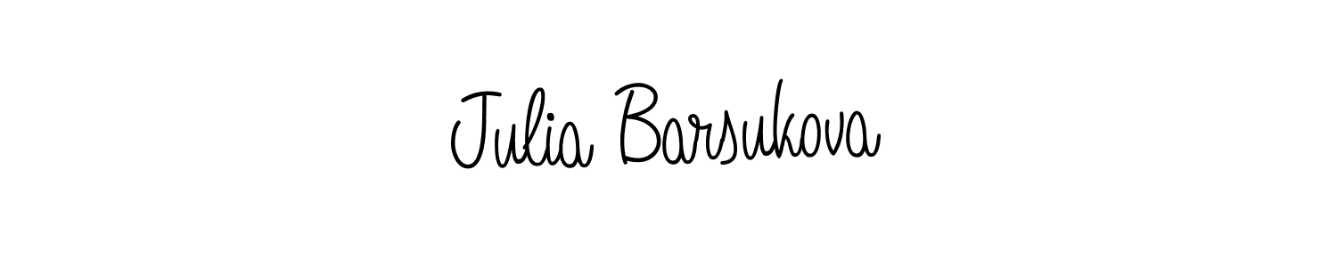 Julia Barsukova stylish signature style. Best Handwritten Sign (Angelique-Rose-font-FFP) for my name. Handwritten Signature Collection Ideas for my name Julia Barsukova. Julia Barsukova signature style 5 images and pictures png