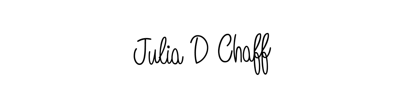 Julia D Chaff stylish signature style. Best Handwritten Sign (Angelique-Rose-font-FFP) for my name. Handwritten Signature Collection Ideas for my name Julia D Chaff. Julia D Chaff signature style 5 images and pictures png