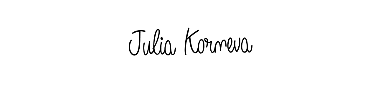 You should practise on your own different ways (Angelique-Rose-font-FFP) to write your name (Julia Korneva) in signature. don't let someone else do it for you. Julia Korneva signature style 5 images and pictures png