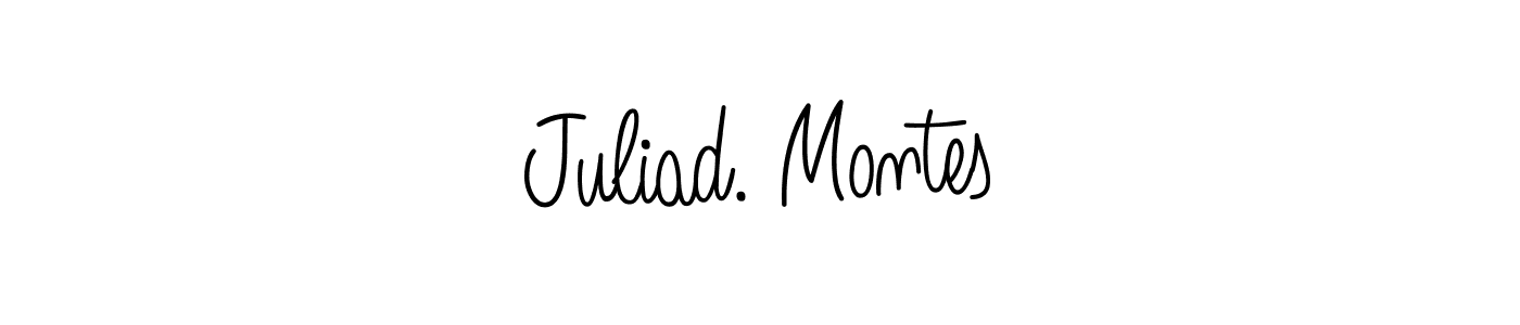 Also You can easily find your signature by using the search form. We will create Juliad. Montes name handwritten signature images for you free of cost using Angelique-Rose-font-FFP sign style. Juliad. Montes signature style 5 images and pictures png