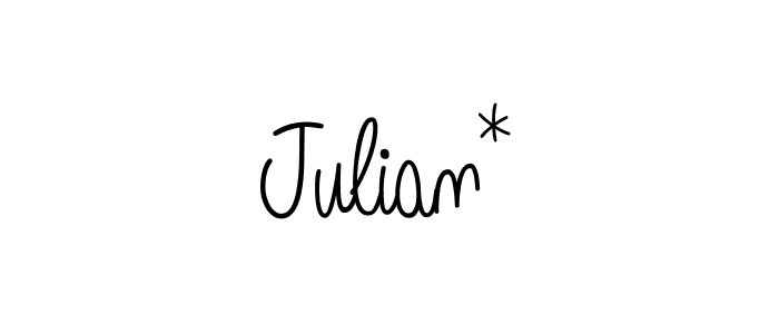 How to make Julian* signature? Angelique-Rose-font-FFP is a professional autograph style. Create handwritten signature for Julian* name. Julian* signature style 5 images and pictures png