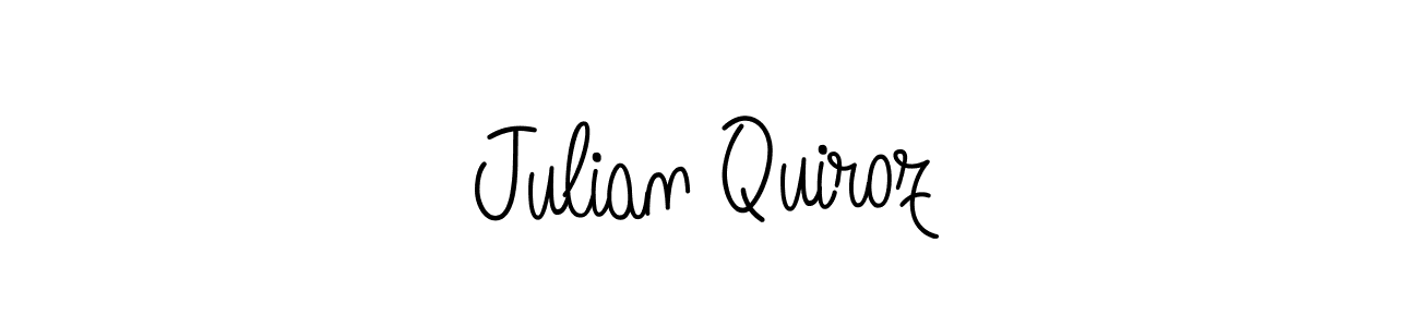 The best way (Angelique-Rose-font-FFP) to make a short signature is to pick only two or three words in your name. The name Julian Quiroz include a total of six letters. For converting this name. Julian Quiroz signature style 5 images and pictures png