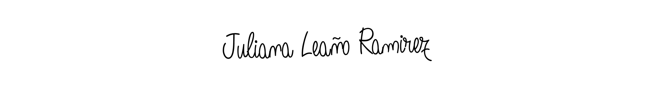 Use a signature maker to create a handwritten signature online. With this signature software, you can design (Angelique-Rose-font-FFP) your own signature for name Juliana Leaño Ramirez. Juliana Leaño Ramirez signature style 5 images and pictures png