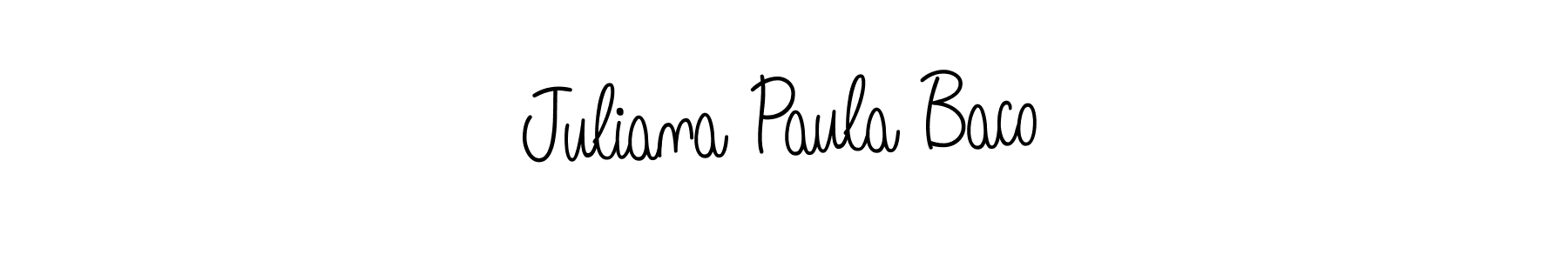 How to Draw Juliana Paula Baco signature style? Angelique-Rose-font-FFP is a latest design signature styles for name Juliana Paula Baco. Juliana Paula Baco signature style 5 images and pictures png