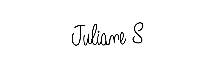 Juliane S stylish signature style. Best Handwritten Sign (Angelique-Rose-font-FFP) for my name. Handwritten Signature Collection Ideas for my name Juliane S. Juliane S signature style 5 images and pictures png