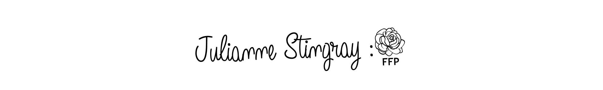 How to make Julianne Stingray :3 signature? Angelique-Rose-font-FFP is a professional autograph style. Create handwritten signature for Julianne Stingray :3 name. Julianne Stingray :3 signature style 5 images and pictures png