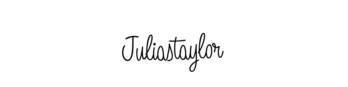 Make a beautiful signature design for name Juliastaylor. With this signature (Angelique-Rose-font-FFP) style, you can create a handwritten signature for free. Juliastaylor signature style 5 images and pictures png