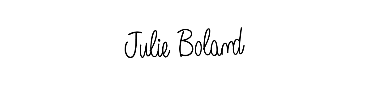 How to make Julie Boland name signature. Use Angelique-Rose-font-FFP style for creating short signs online. This is the latest handwritten sign. Julie Boland signature style 5 images and pictures png