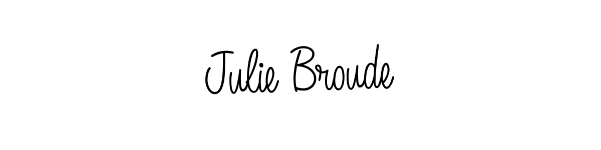 Make a beautiful signature design for name Julie Broude. With this signature (Angelique-Rose-font-FFP) style, you can create a handwritten signature for free. Julie Broude signature style 5 images and pictures png