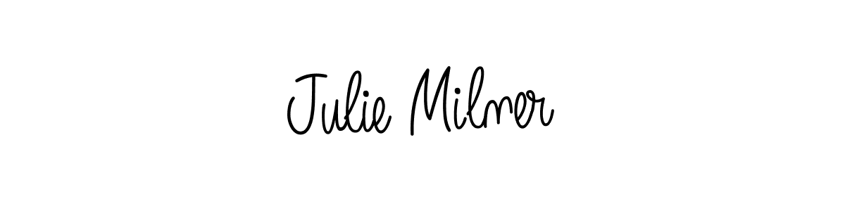 Angelique-Rose-font-FFP is a professional signature style that is perfect for those who want to add a touch of class to their signature. It is also a great choice for those who want to make their signature more unique. Get Julie Milner name to fancy signature for free. Julie Milner signature style 5 images and pictures png
