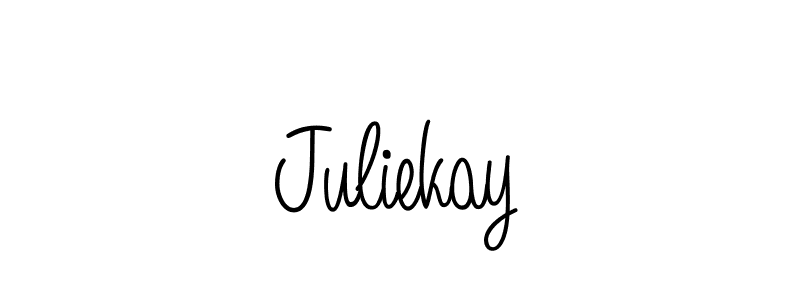 Design your own signature with our free online signature maker. With this signature software, you can create a handwritten (Angelique-Rose-font-FFP) signature for name Juliekay. Juliekay signature style 5 images and pictures png