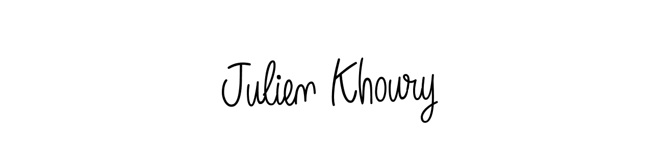 Use a signature maker to create a handwritten signature online. With this signature software, you can design (Angelique-Rose-font-FFP) your own signature for name Julien Khoury. Julien Khoury signature style 5 images and pictures png