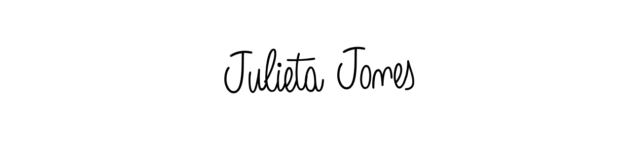 Design your own signature with our free online signature maker. With this signature software, you can create a handwritten (Angelique-Rose-font-FFP) signature for name Julieta Jones. Julieta Jones signature style 5 images and pictures png