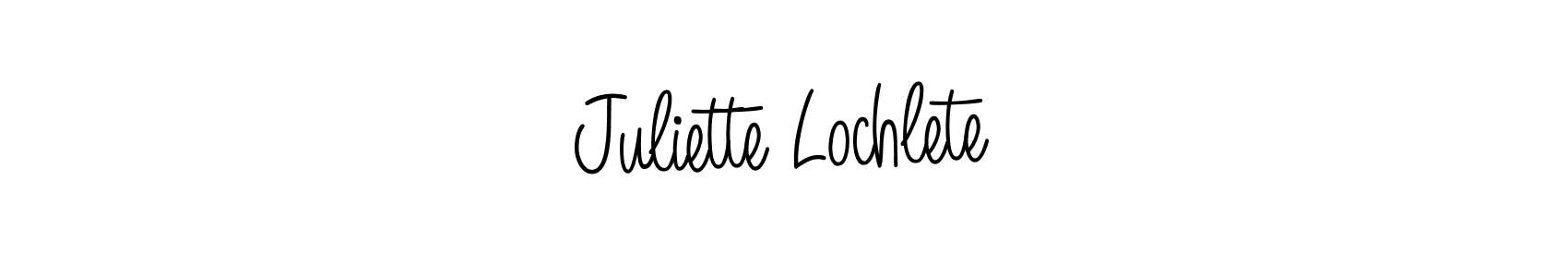 How to make Juliette Lochlete signature? Angelique-Rose-font-FFP is a professional autograph style. Create handwritten signature for Juliette Lochlete name. Juliette Lochlete signature style 5 images and pictures png