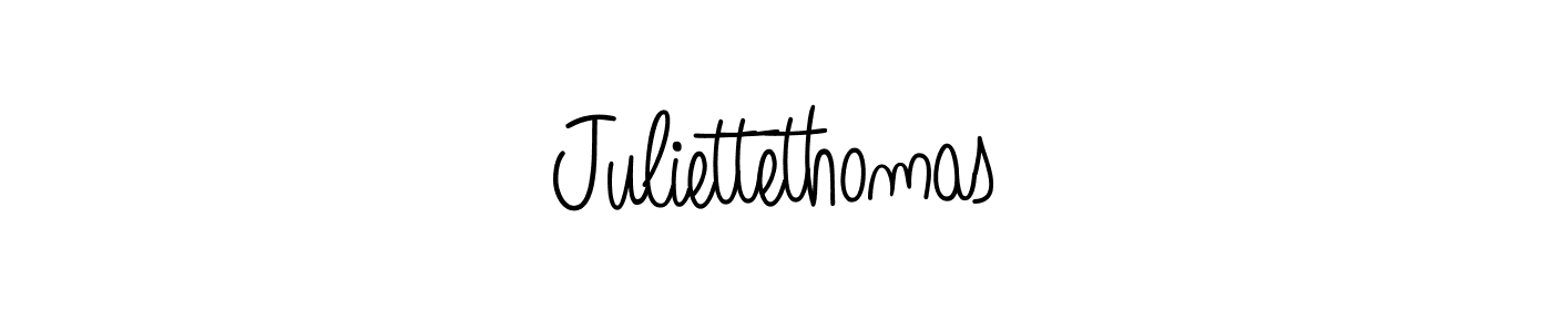 Design your own signature with our free online signature maker. With this signature software, you can create a handwritten (Angelique-Rose-font-FFP) signature for name Juliettethomas. Juliettethomas signature style 5 images and pictures png