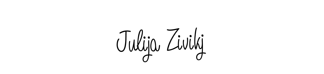 Check out images of Autograph of Julija Zivikj name. Actor Julija Zivikj Signature Style. Angelique-Rose-font-FFP is a professional sign style online. Julija Zivikj signature style 5 images and pictures png