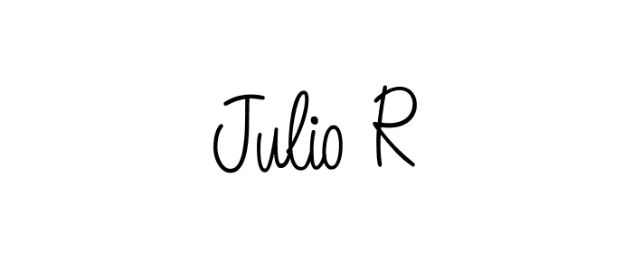 You should practise on your own different ways (Angelique-Rose-font-FFP) to write your name (Julio R) in signature. don't let someone else do it for you. Julio R signature style 5 images and pictures png