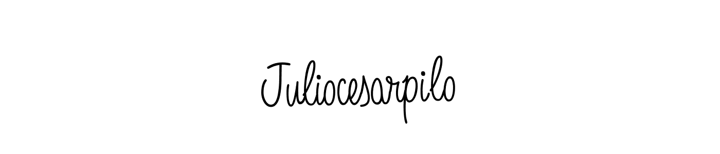 Make a beautiful signature design for name Juliocesarpilo. With this signature (Angelique-Rose-font-FFP) style, you can create a handwritten signature for free. Juliocesarpilo signature style 5 images and pictures png