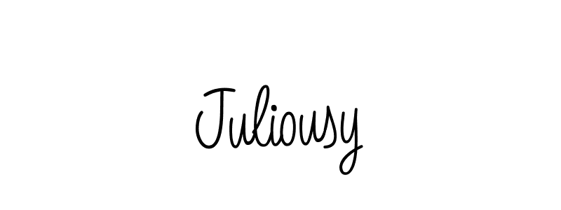 Juliousy stylish signature style. Best Handwritten Sign (Angelique-Rose-font-FFP) for my name. Handwritten Signature Collection Ideas for my name Juliousy. Juliousy signature style 5 images and pictures png