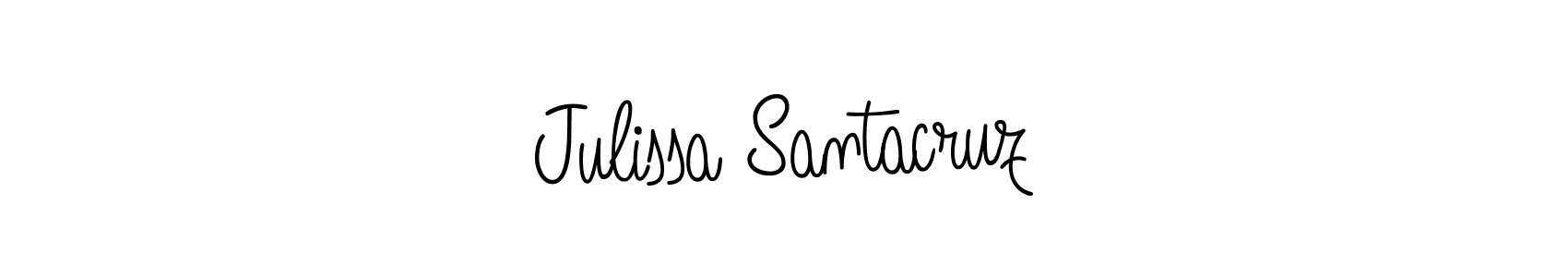 The best way (Angelique-Rose-font-FFP) to make a short signature is to pick only two or three words in your name. The name Julissa Santacruz include a total of six letters. For converting this name. Julissa Santacruz signature style 5 images and pictures png