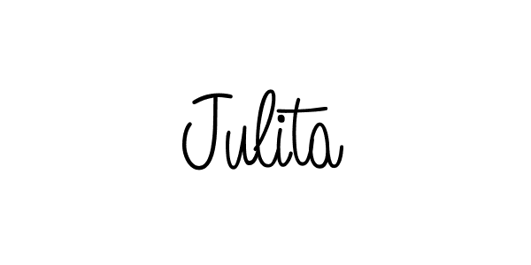 How to make Julita name signature. Use Angelique-Rose-font-FFP style for creating short signs online. This is the latest handwritten sign. Julita signature style 5 images and pictures png