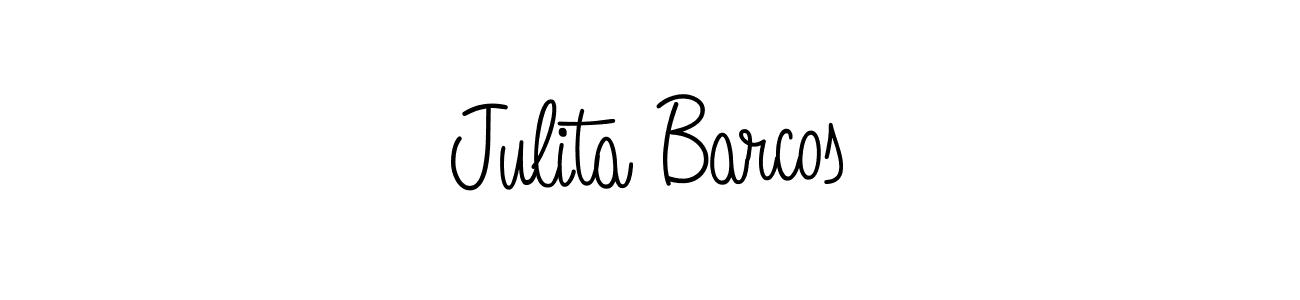 Make a beautiful signature design for name Julita Barcos. With this signature (Angelique-Rose-font-FFP) style, you can create a handwritten signature for free. Julita Barcos signature style 5 images and pictures png