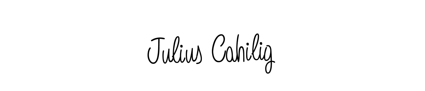 Make a beautiful signature design for name Julius Cahilig. With this signature (Angelique-Rose-font-FFP) style, you can create a handwritten signature for free. Julius Cahilig signature style 5 images and pictures png