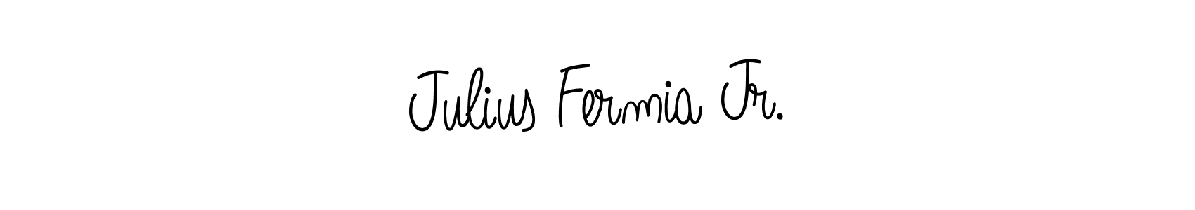 You should practise on your own different ways (Angelique-Rose-font-FFP) to write your name (Julius Fermia Jr.) in signature. don't let someone else do it for you. Julius Fermia Jr. signature style 5 images and pictures png