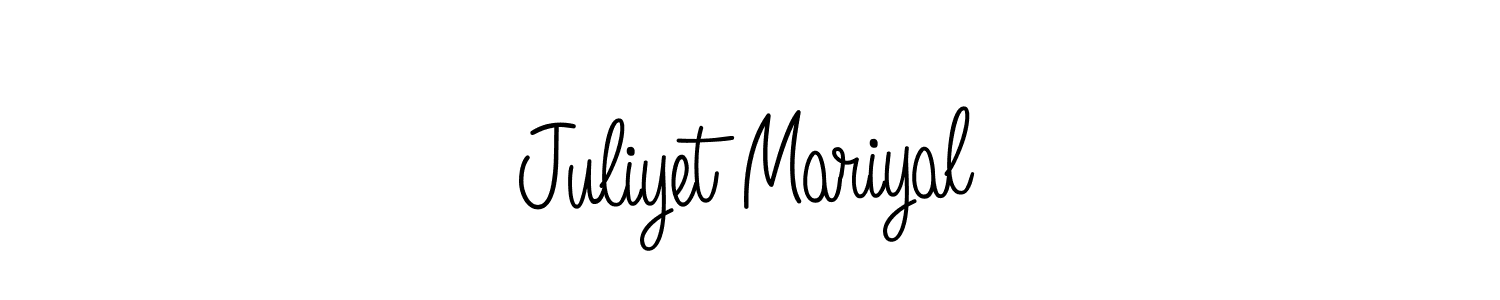 How to Draw Juliyet Mariyal signature style? Angelique-Rose-font-FFP is a latest design signature styles for name Juliyet Mariyal. Juliyet Mariyal signature style 5 images and pictures png