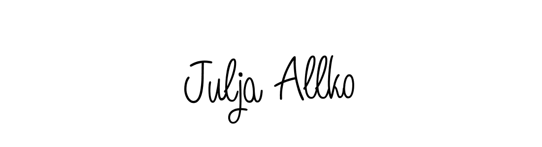You can use this online signature creator to create a handwritten signature for the name Julja Allko. This is the best online autograph maker. Julja Allko signature style 5 images and pictures png
