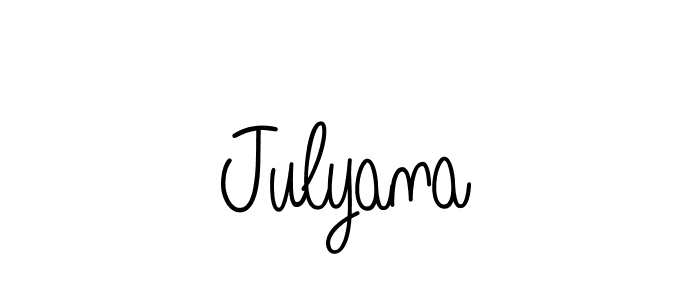 Create a beautiful signature design for name Julyana. With this signature (Angelique-Rose-font-FFP) fonts, you can make a handwritten signature for free. Julyana signature style 5 images and pictures png