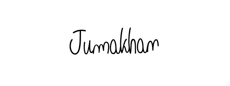 How to make Jumakhan name signature. Use Angelique-Rose-font-FFP style for creating short signs online. This is the latest handwritten sign. Jumakhan signature style 5 images and pictures png