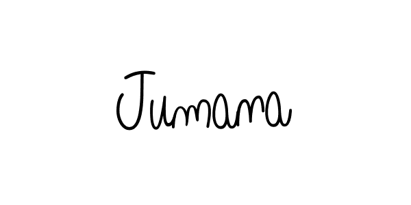 Use a signature maker to create a handwritten signature online. With this signature software, you can design (Angelique-Rose-font-FFP) your own signature for name Jumana. Jumana signature style 5 images and pictures png