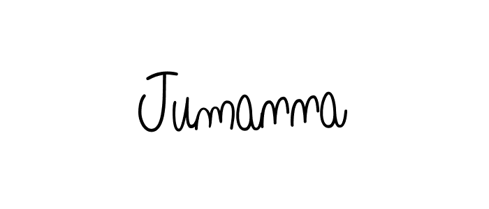 Create a beautiful signature design for name Jumanna. With this signature (Angelique-Rose-font-FFP) fonts, you can make a handwritten signature for free. Jumanna signature style 5 images and pictures png