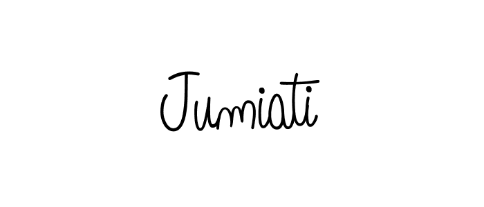 How to make Jumiati signature? Angelique-Rose-font-FFP is a professional autograph style. Create handwritten signature for Jumiati name. Jumiati signature style 5 images and pictures png