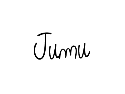 The best way (Angelique-Rose-font-FFP) to make a short signature is to pick only two or three words in your name. The name Jumu include a total of six letters. For converting this name. Jumu signature style 5 images and pictures png