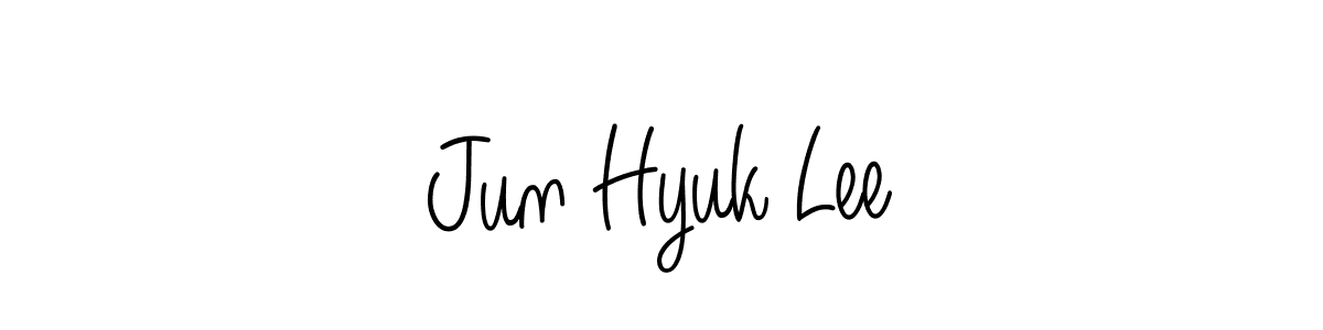 How to Draw Jun Hyuk Lee signature style? Angelique-Rose-font-FFP is a latest design signature styles for name Jun Hyuk Lee. Jun Hyuk Lee signature style 5 images and pictures png