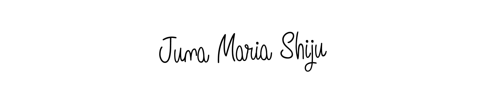 It looks lik you need a new signature style for name Juna Maria Shiju. Design unique handwritten (Angelique-Rose-font-FFP) signature with our free signature maker in just a few clicks. Juna Maria Shiju signature style 5 images and pictures png