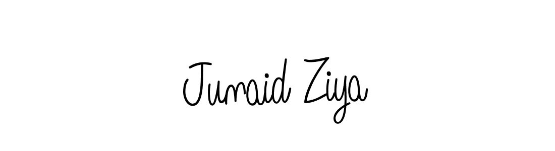 Use a signature maker to create a handwritten signature online. With this signature software, you can design (Angelique-Rose-font-FFP) your own signature for name Junaid Ziya. Junaid Ziya signature style 5 images and pictures png